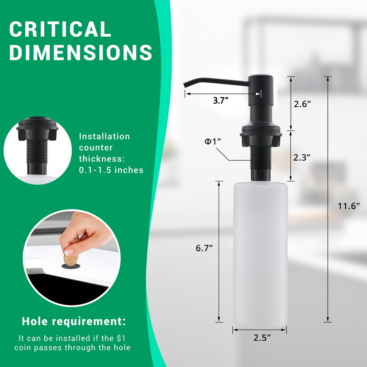 Fapully Black Kitchen Faucet,Commercial Pull Down Kitchen Sink Faucet
