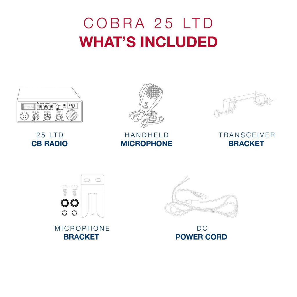 Cobra 29NW Classic Professional CB Radio - Emergency Radio, Travel Essentials, Instant Channel 9/19, Full 40 Channels, SWR Calibration and Nightwatch Illumination Display
