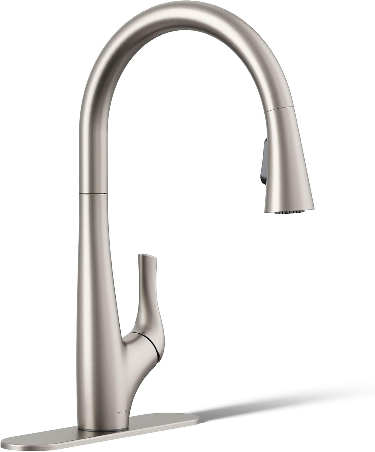 KOHLER R43210-VS Bevinâ¢ Kitchen Sink Faucet with Pull Down Sprayer, Two-Function Sprayhead Kitchen Faucets, 1.5 GPM, Vibrant Stainless