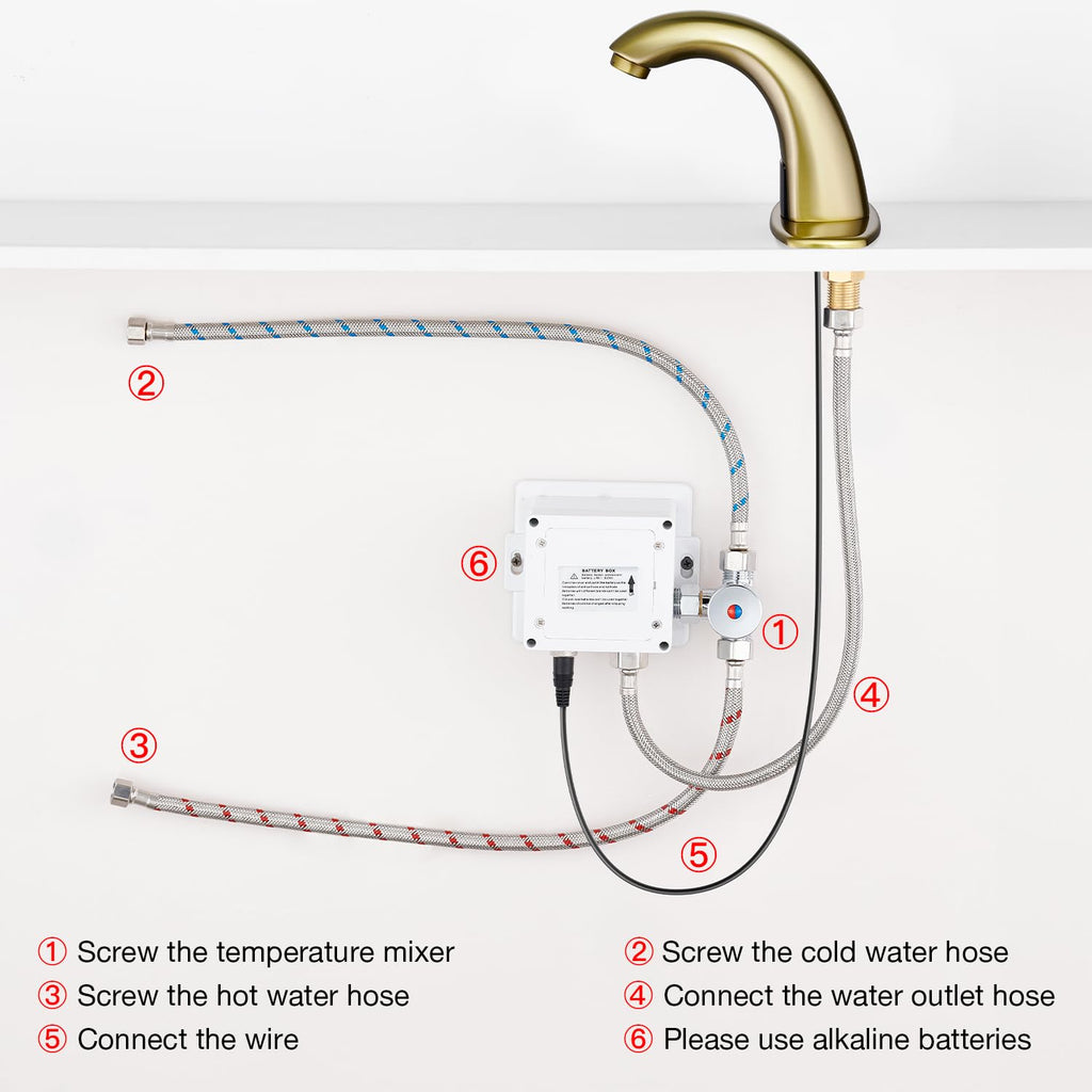 Charmingwater Touchless Bathroom Sink Faucet