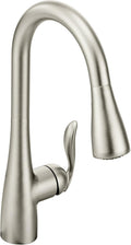 Moen Arbor Spot Resist Stainless One-Handle Pulldown Kitchen Faucet with Sprayer and a Reflex Docking System, Kitchen Sink Faucet Featuring Power Boost for a Faster Clean, 7594SRS