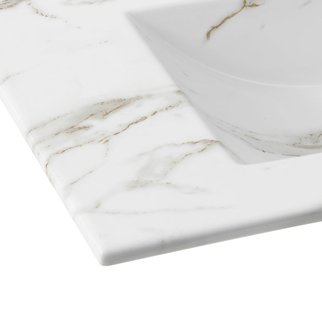 JONATHAN Y Ancillary 30" Bathroom 3-Hole Sink Top, White