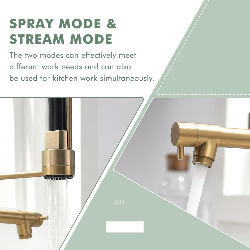 GIMILI Filter Kitchen Faucet Drinking Water Faucet 3 in 1 Brushed Nickel