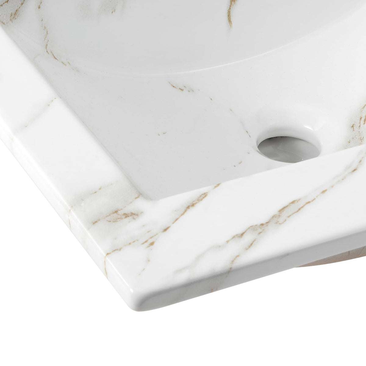 JONATHAN Y Ancillary 30" Bathroom 3-Hole Sink Top, White