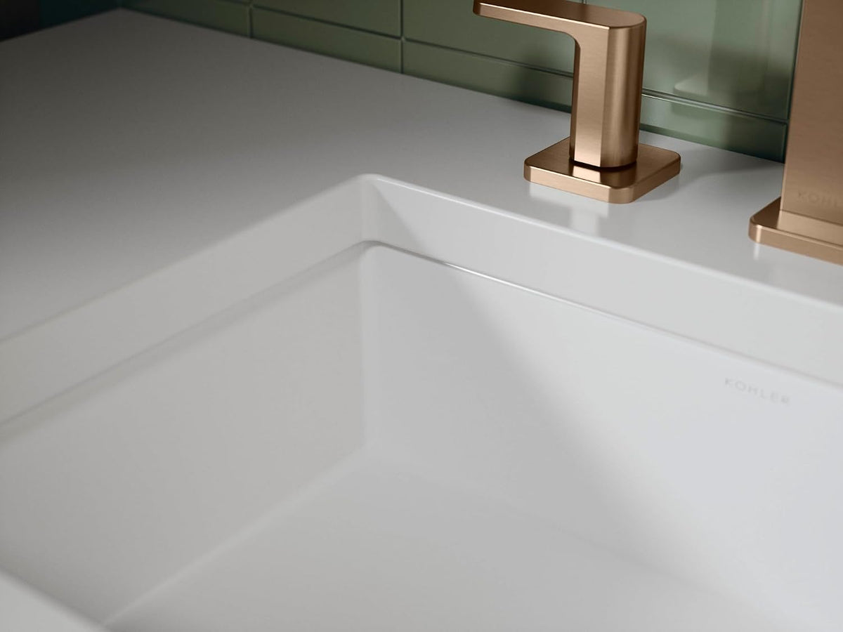 KOHLER 37626-0 VerticylÂ® 16-1/2" rectangular undermount bathroom sink, White