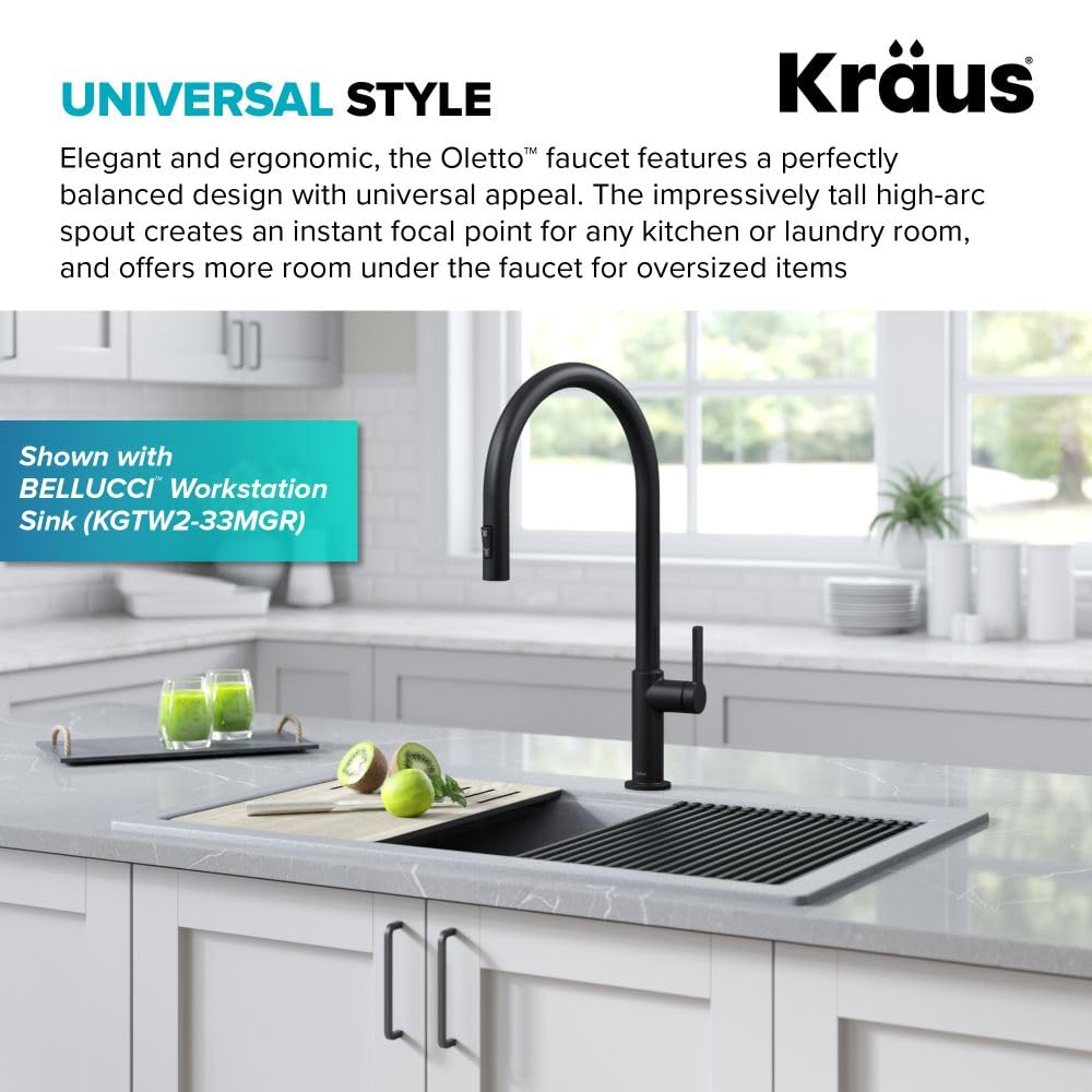 KRAUS Spot Free Stainless Steel Pull Down Kitchen Faucet KPF-2820SFS