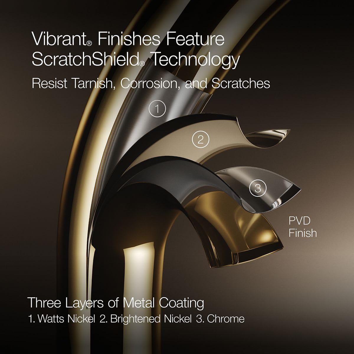 KOHLER 27115-2MB Occasion Wall-Mount 12" Bath Spout, Nondiverter Bathtub Spout with Slip-Fit Connection, Vibrant Brushed Moderne Brass