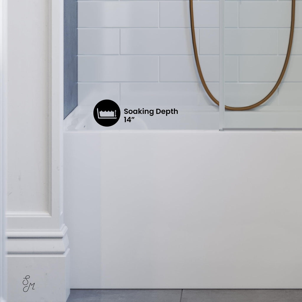 Voltaire 60" x 32" Right-Hand Drain Alcove Bathtub with Apron