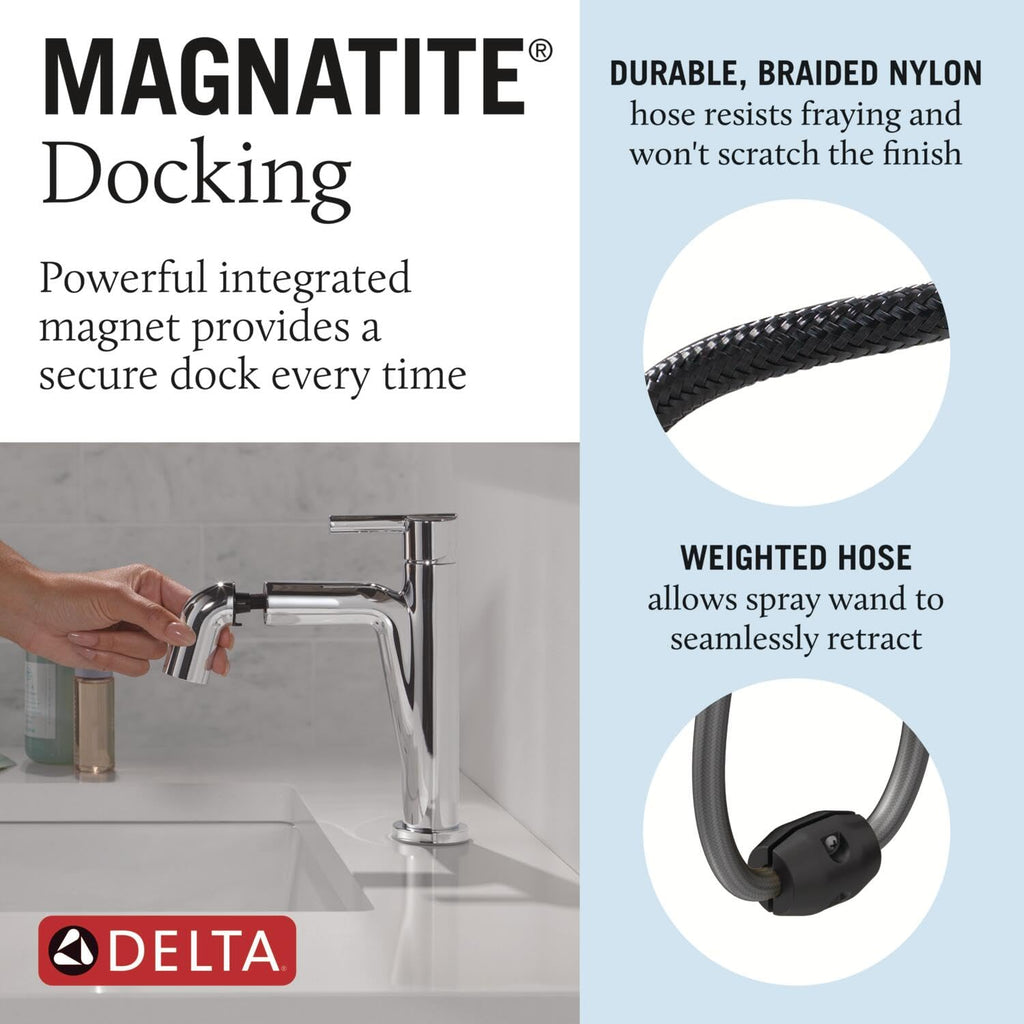 Delta Nicoli Brushed Gold Bathroom Faucet 1 Hole, Single Hole Bathroom Sink Faucet for Vanity, Push-Pop Drain Assembly, Champagne Bronze 15849LF-CZ