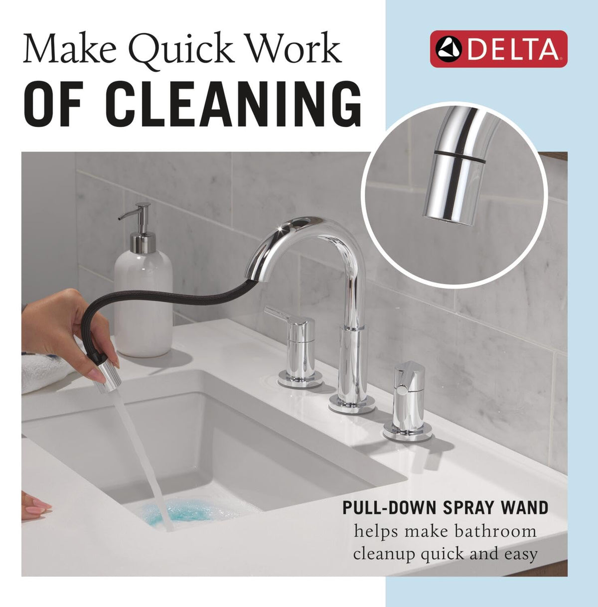 Delta Nicoli Brushed Gold Faucet 3 Hole, 8 Inch Widespread Bathroom Sink Faucet for Vanity, Push-Pop Drain Assembly, Champagne Bronze 35749LF-CZ