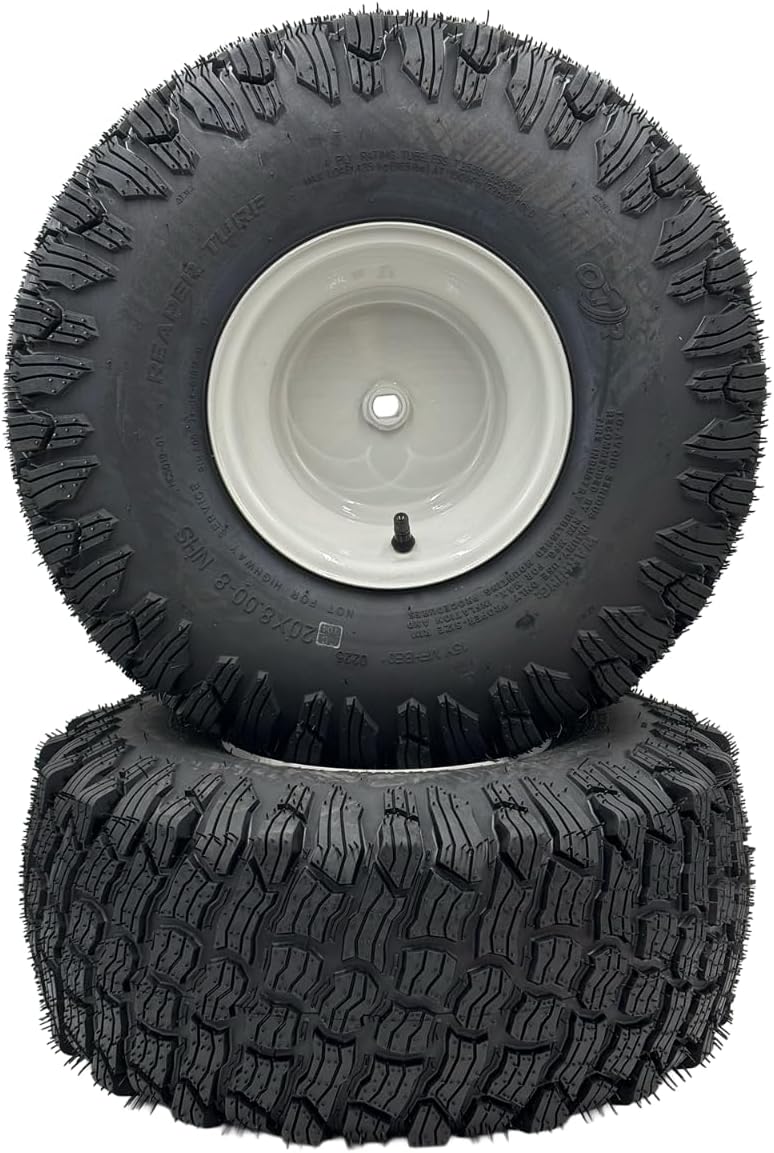 20x8.00-8 Reaper Lawn Mower Wheel - Set - 3/4 Inch Axle, 2.90 Inch Hub