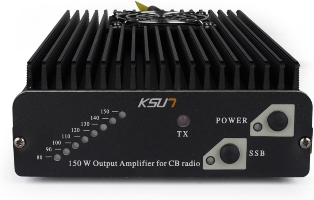 KSUN Output Power for CB Radio, Black, with SSB Mode and TX Indicator CB-P150