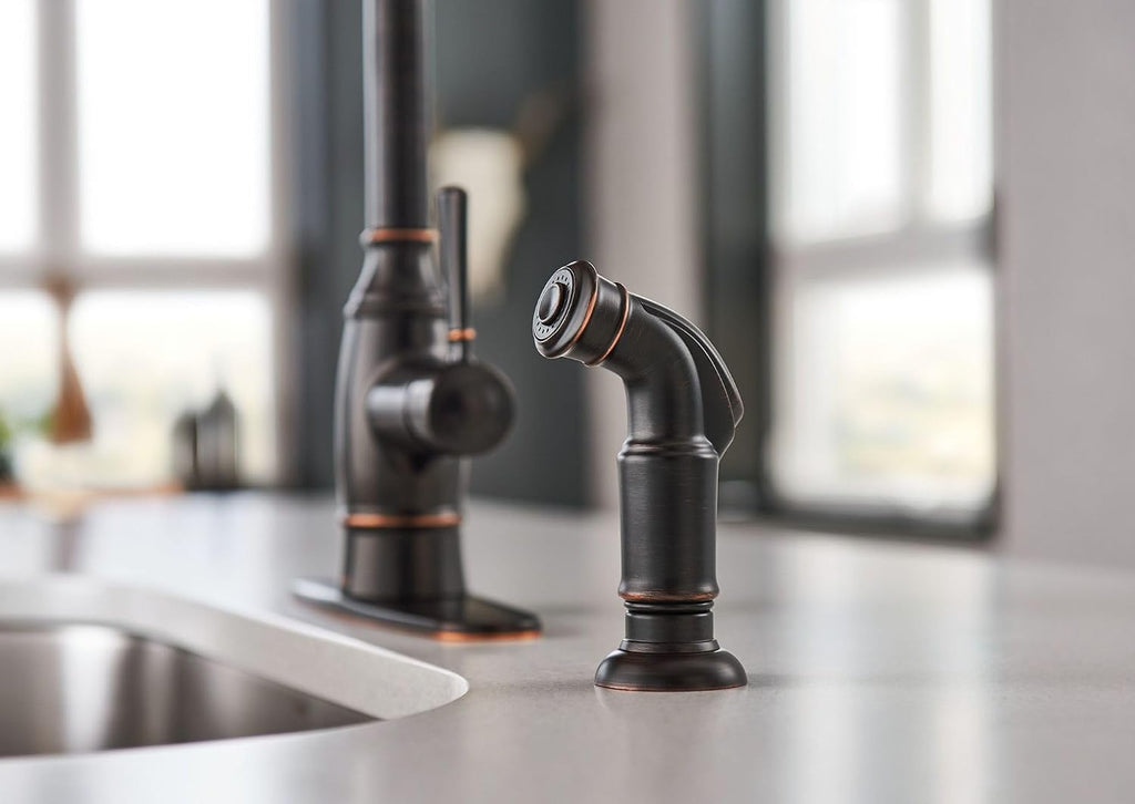 Moen Noell 1-Handle Kitchen Faucet with Side Sprayer, 87506BRB