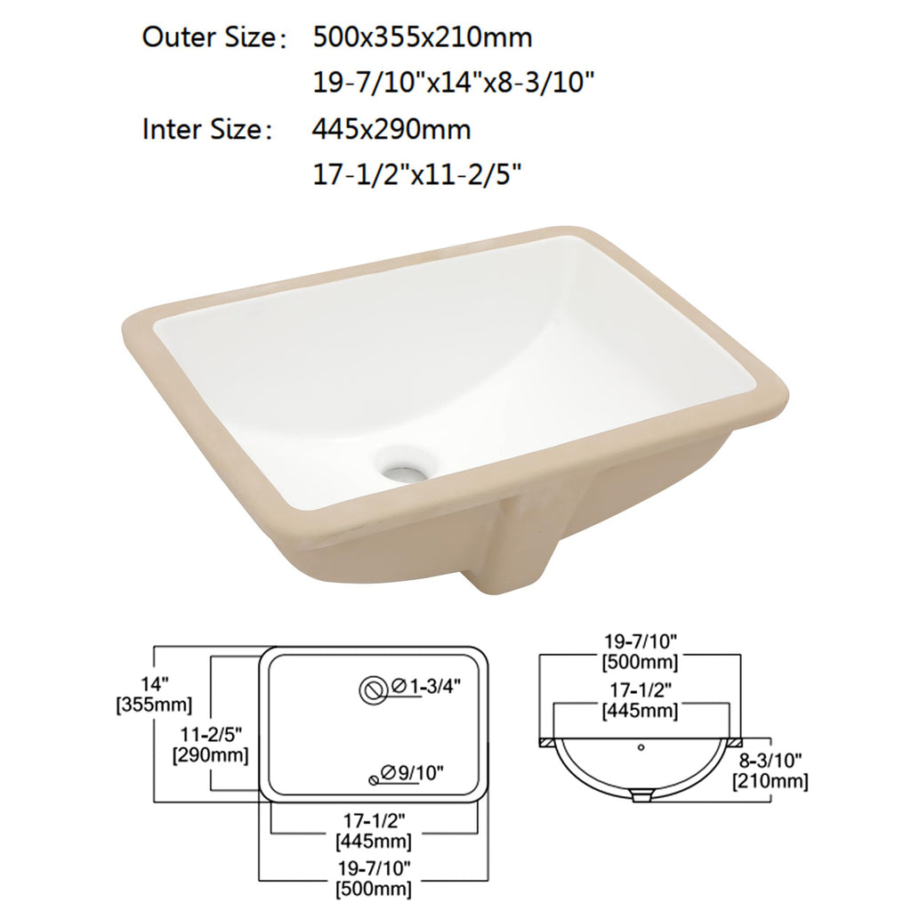 Undermount Bathroom Sink Oval - Dcolora 18"x15" White Porcelain Ceramic Oval Vessel Sink Under Counter Lavatory Vanity Bath Sink Bowl Basin With Overflow