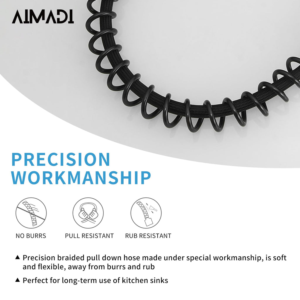 AIMADI Contemporary Kitchen Sink Faucet,Brushed Nickel Stainless Steel