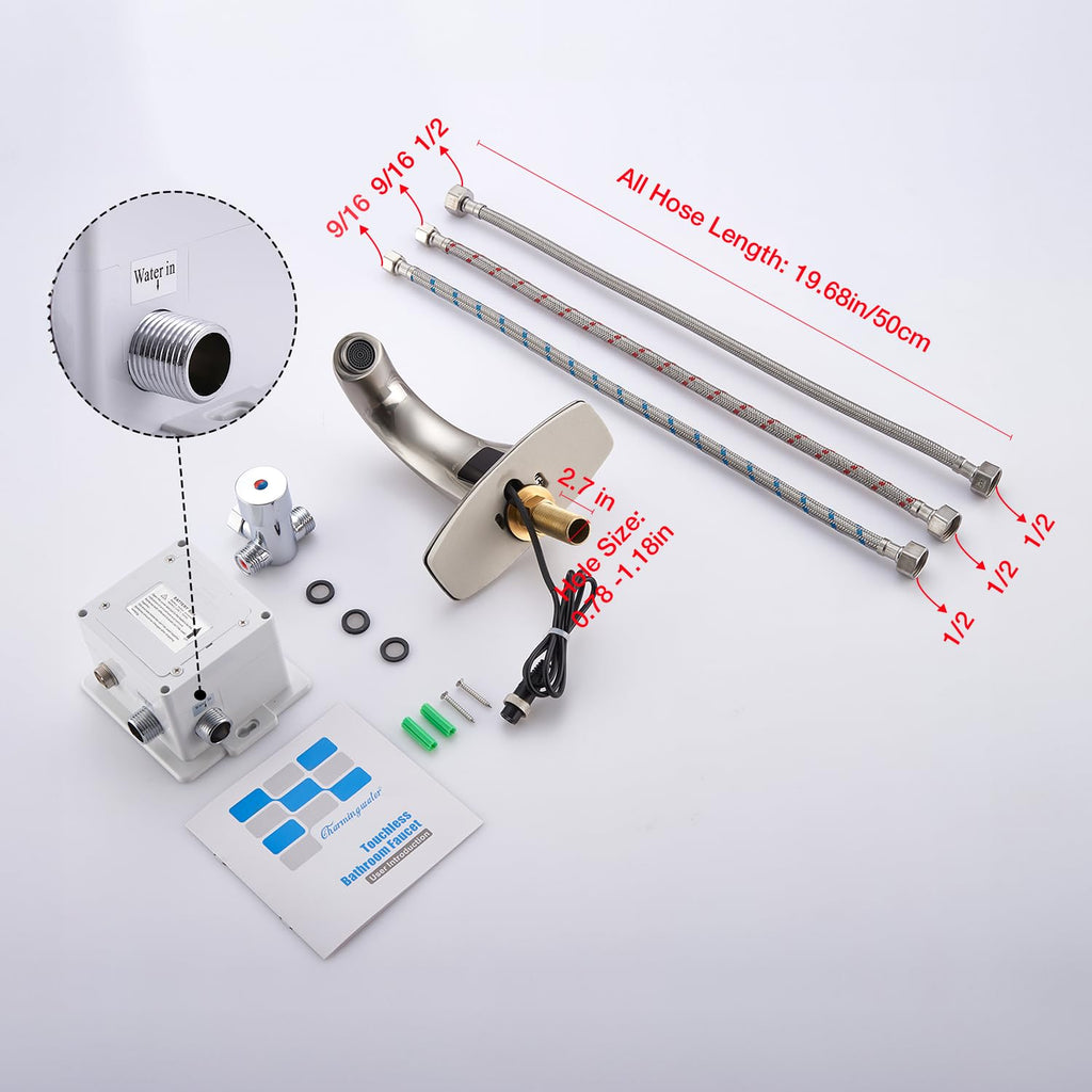 Charmingwater Touchless Bathroom Sink Faucet