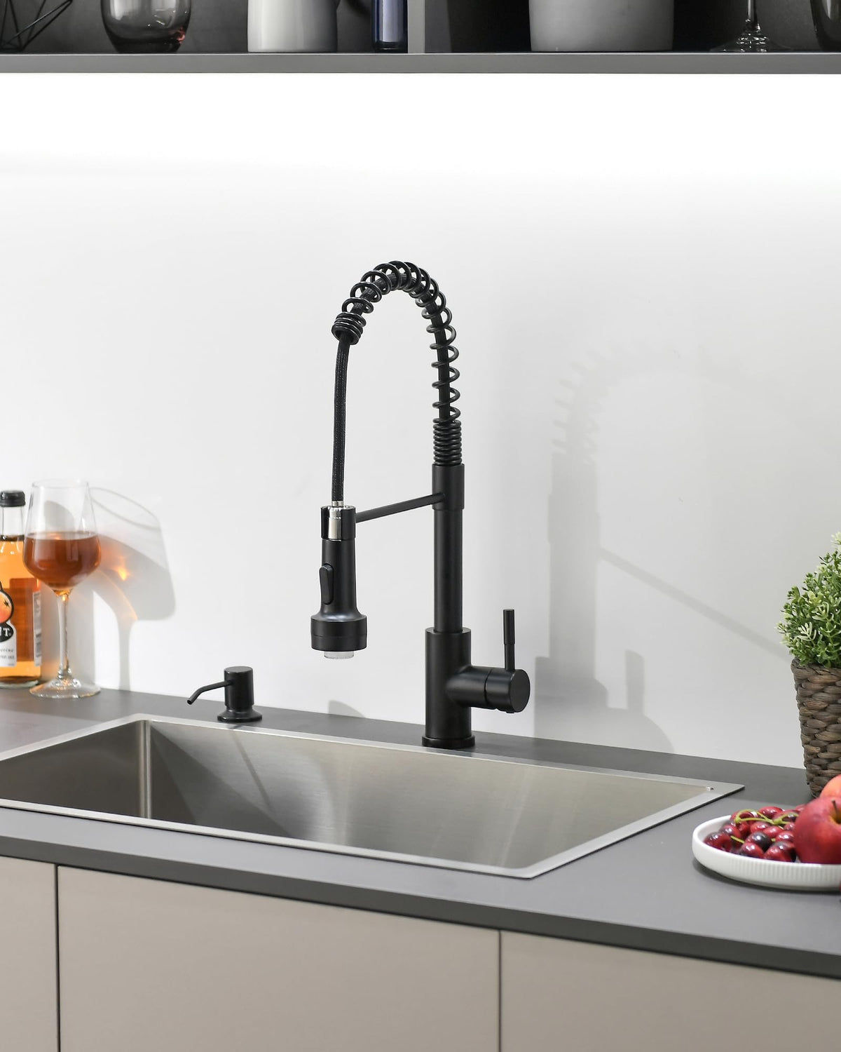 GIMILI Filter Kitchen Faucet Drinking Water Faucet 3 in 1 Brushed Nickel