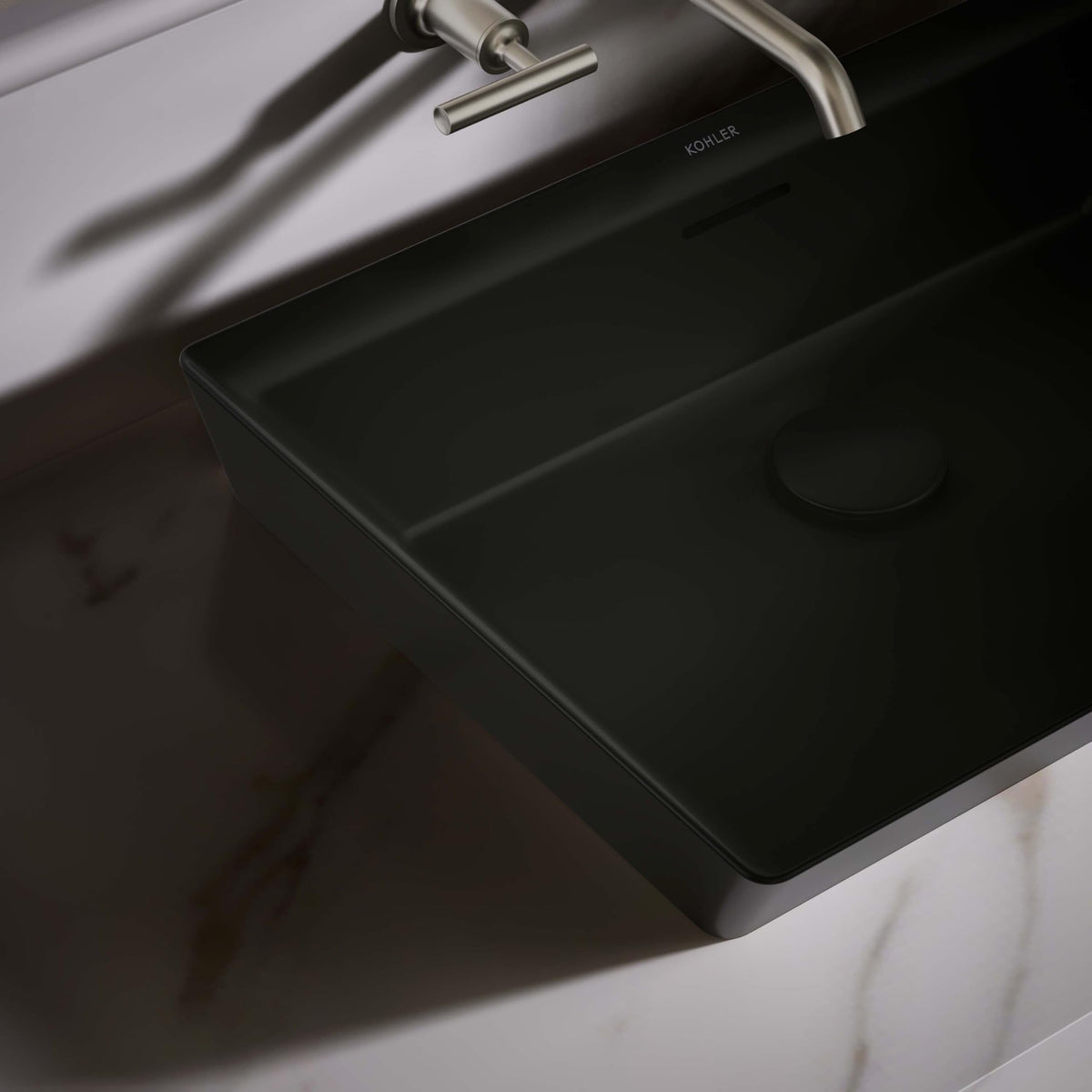 KOHLER Brazn Rectangle Vessel Bathroom Sink