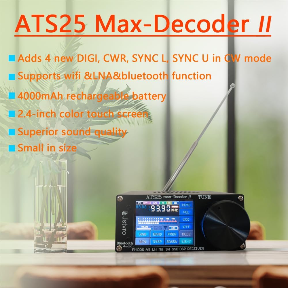 Upgraded SI4732 ATS25 Max-Decoder II Shortwave Radio Receiver