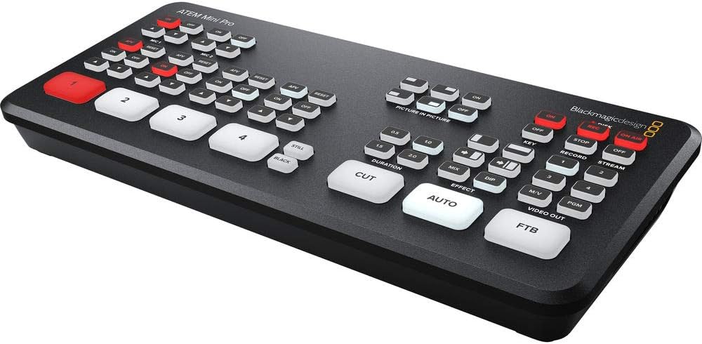 Blackmagic Design ATEM Mini Pro HDMI Live Stream Switcher Bundle with 6â HDMI Cable, 7â Cat5e Cable, and 5-Pack of SolidSignal Cable Ties (SWATEMMINIBPR)