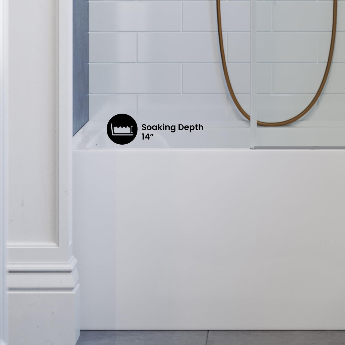 Voltaire 60" x 32" Right-Hand Drain Alcove Bathtub with Apron