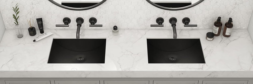 Ruvati 16x11-in Gunmetal Black 16-Gauge Bathroom Sink - RVH6107BL