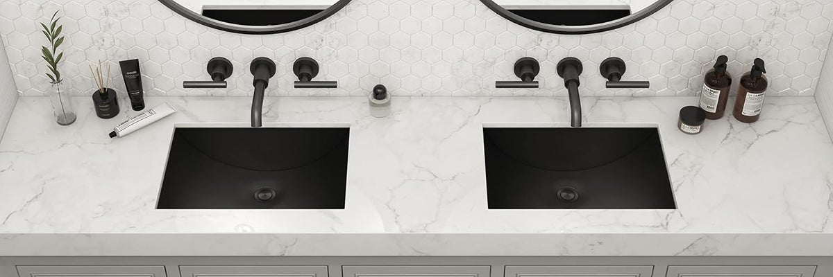 Ruvati 16x11-in Gunmetal Black 16-Gauge Bathroom Sink - RVH6107BL