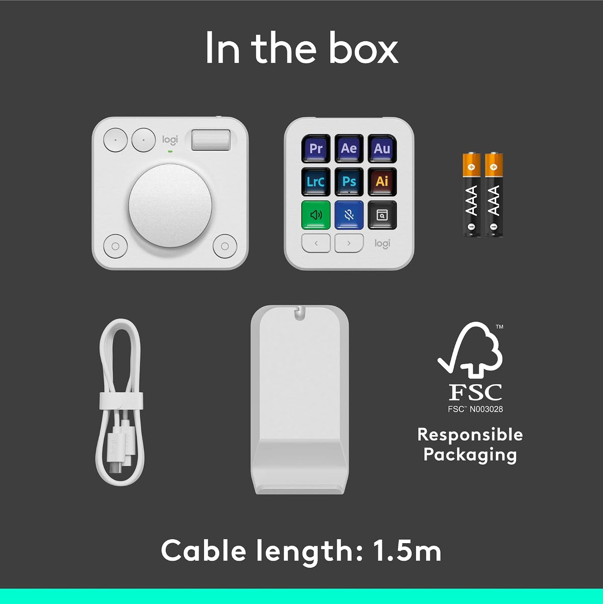 Logitech MX Creative Console 9 Customizable Keys - Pale Grey