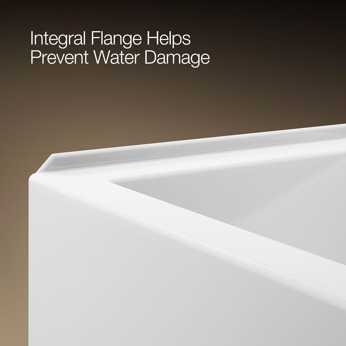 Kohler 1957-RA-0 UnderscoreÂ® 60" x 32" alcove bath right drain, White