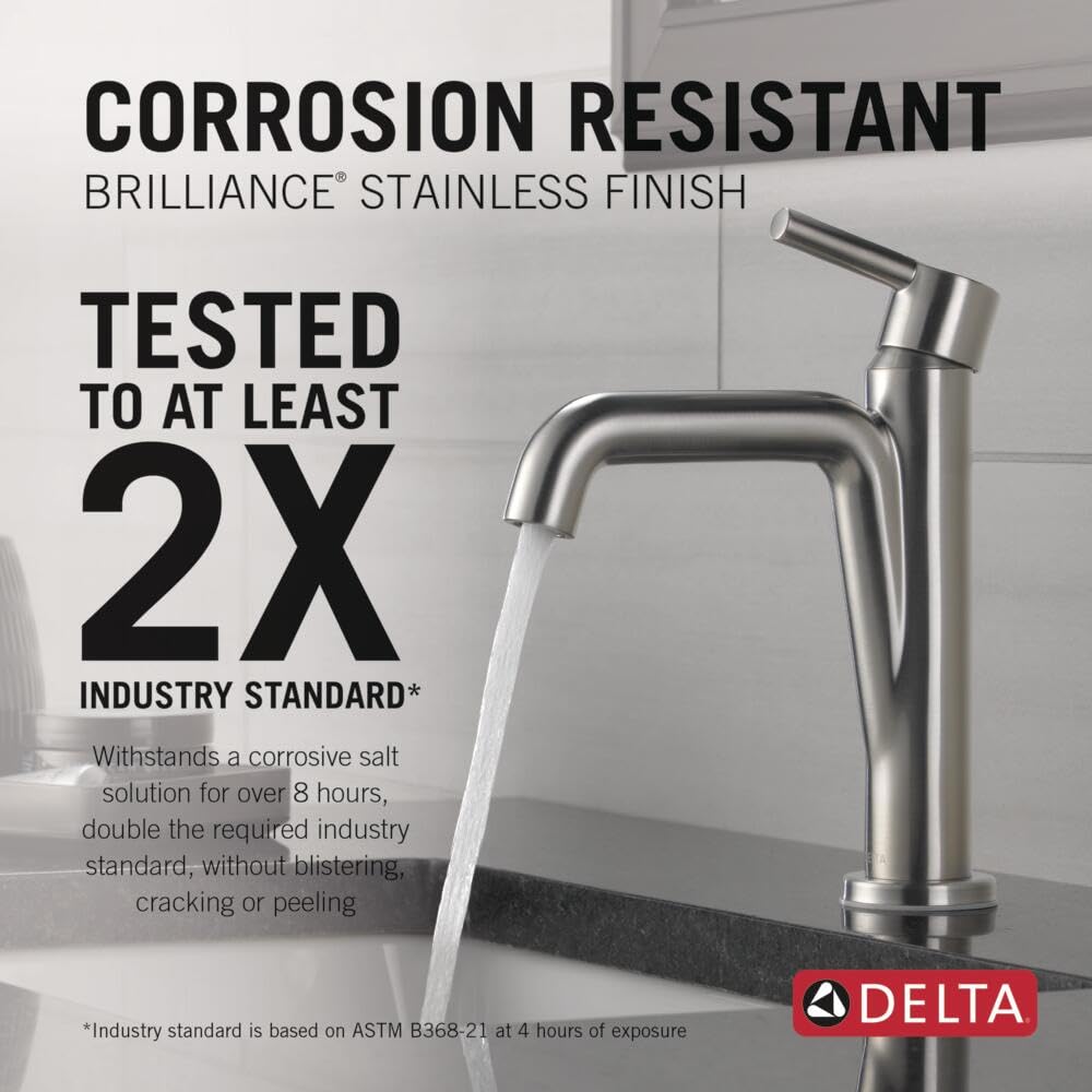 Delta Nicoli Brushed Gold Bathroom Faucet 1 Hole, Single Hole Bathroom Sink Faucet for Vanity, Push-Pop Drain Assembly, Champagne Bronze 15849LF-CZ