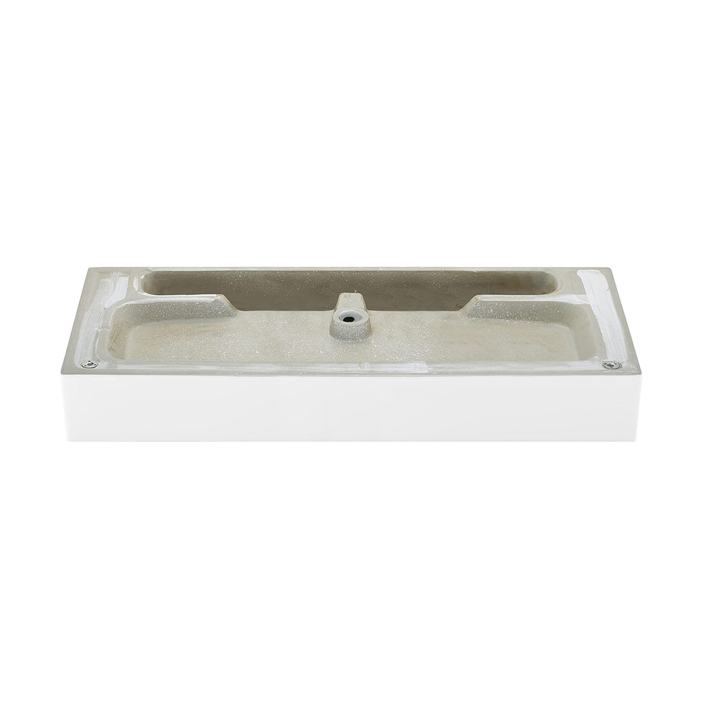 Claire 30" Rectangle Wall Mount Bathroom Sink in Glossy White