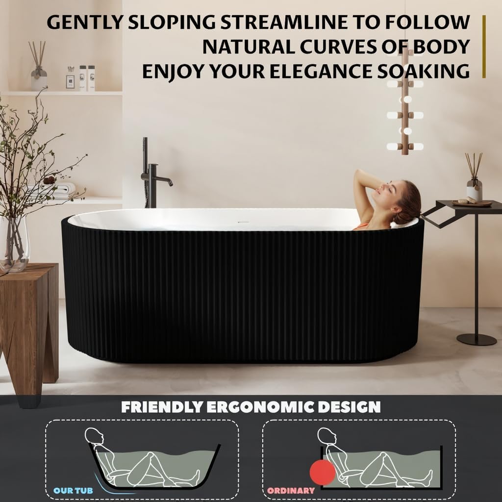 49" Acrylic Freestanding Bathtub - Japanese Square Soaking Tub with Built-in Seat & Toe-Tap Drain, Glossy White Finish, CUPC Certified