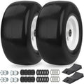 GICOOL 13x6.50-6" Flat-Free Front Tire and Wheel, for Zero-Turn Mower, 2PK