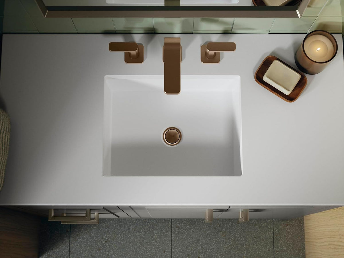 KOHLER 37626-0 VerticylÂ® 16-1/2" rectangular undermount bathroom sink, White