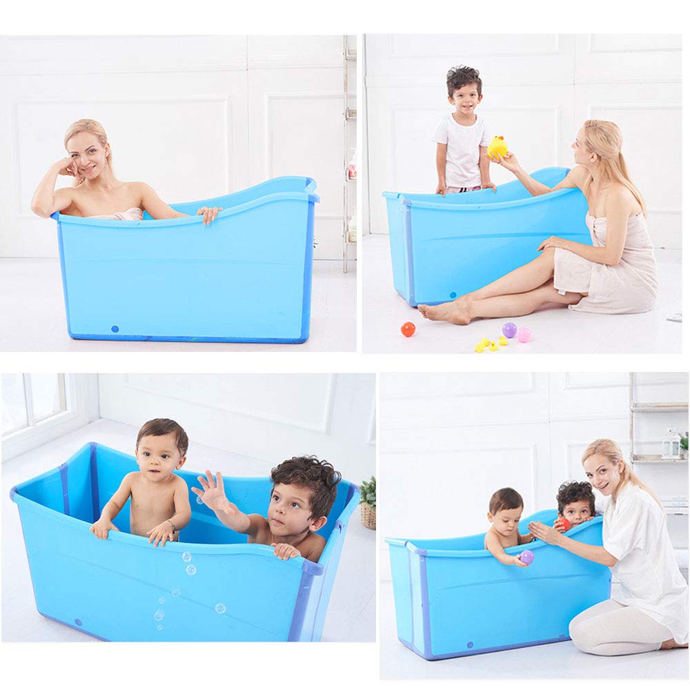 Large Collapsible Foldable Toddler Bathtub Blue
