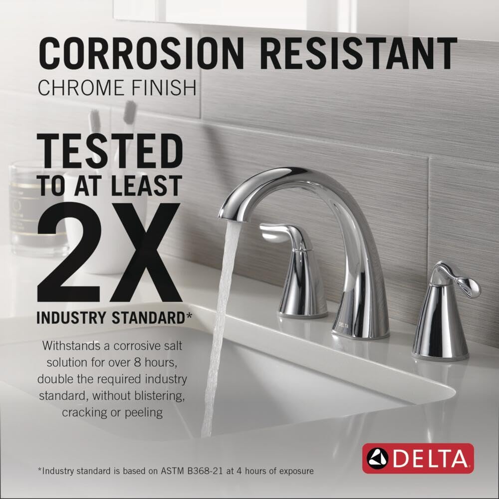 Delta Arvo Brushed Gold Faucet 3 Hole, 8 Inch Widespread Bathroom Sink Faucet for Vanity, Push-Pop Drain Assembly, Champagne Bronze 35840LF-CZ