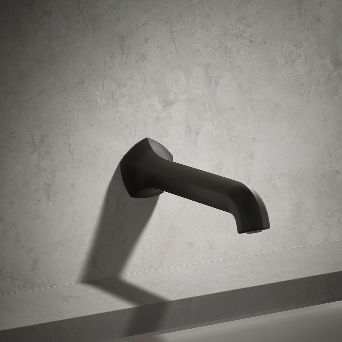 KOHLER 27115-2MB Occasion Wall-Mount 12" Bath Spout, Nondiverter Bathtub Spout with Slip-Fit Connection, Vibrant Brushed Moderne Brass
