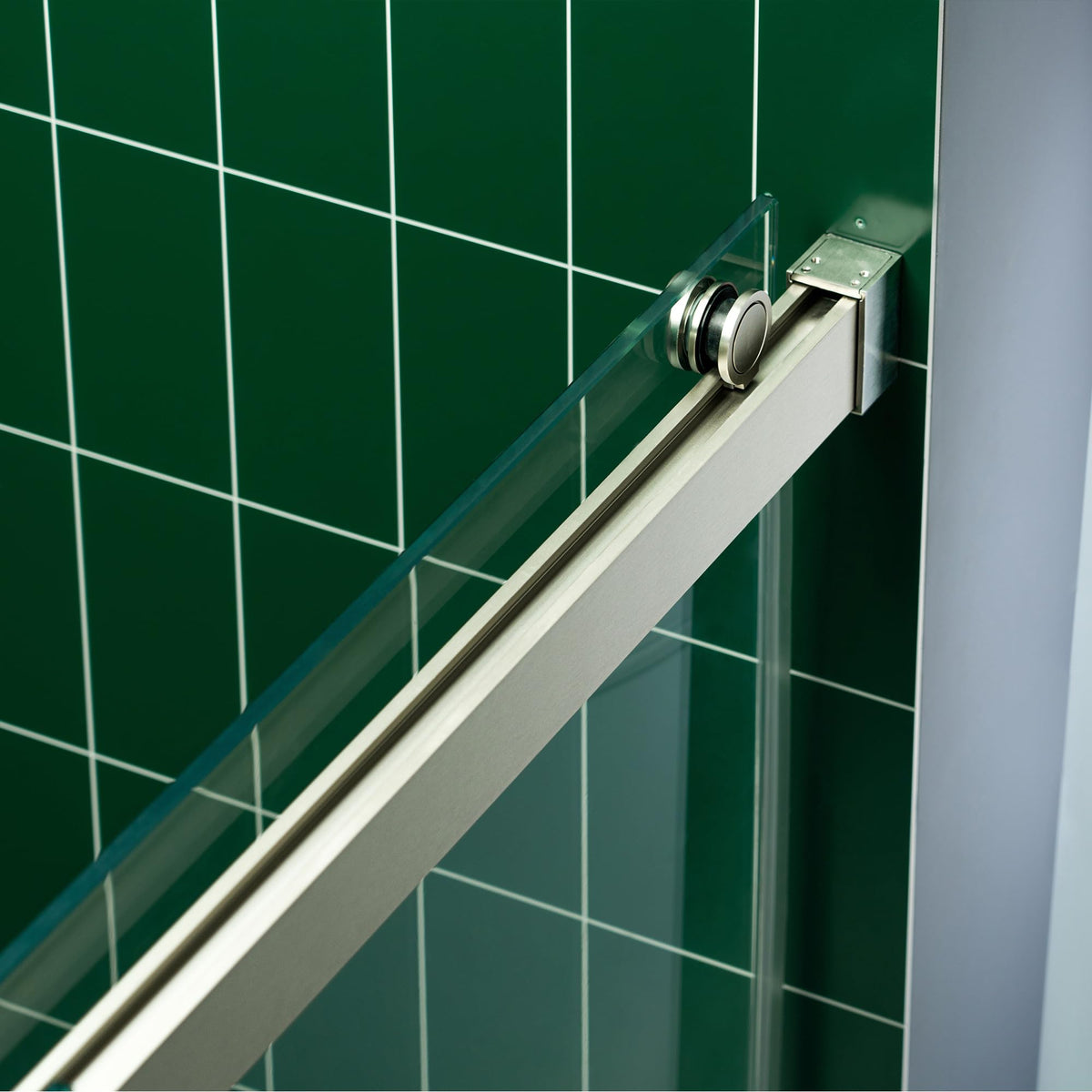 Woodbridge 56-60" W x 62" H Frameless Bathtub Shower Door,Double Sliding Soft-Close Doors,3/8(10mm) Tempered Glass with Explosion Proof Film in Brushed Bronze Finish