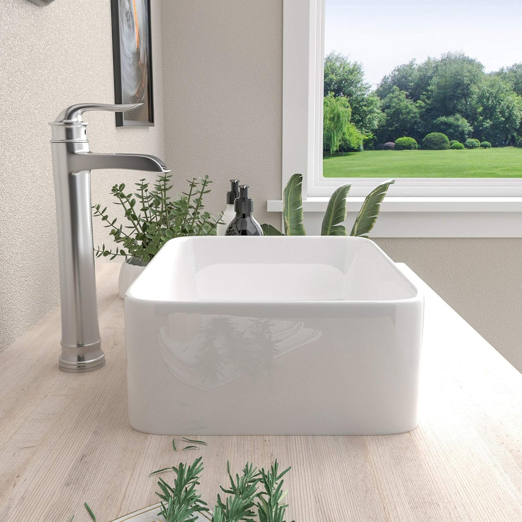 Mocoloo Bathroom Sink Undermount 22"x16" White Rectangle Porcelain Sink with Vertical Sides and Overflow Drain Under Counter Mount Ceramic Lavatory Vanity Sinks for Bathroom Interior Size 19 x 13