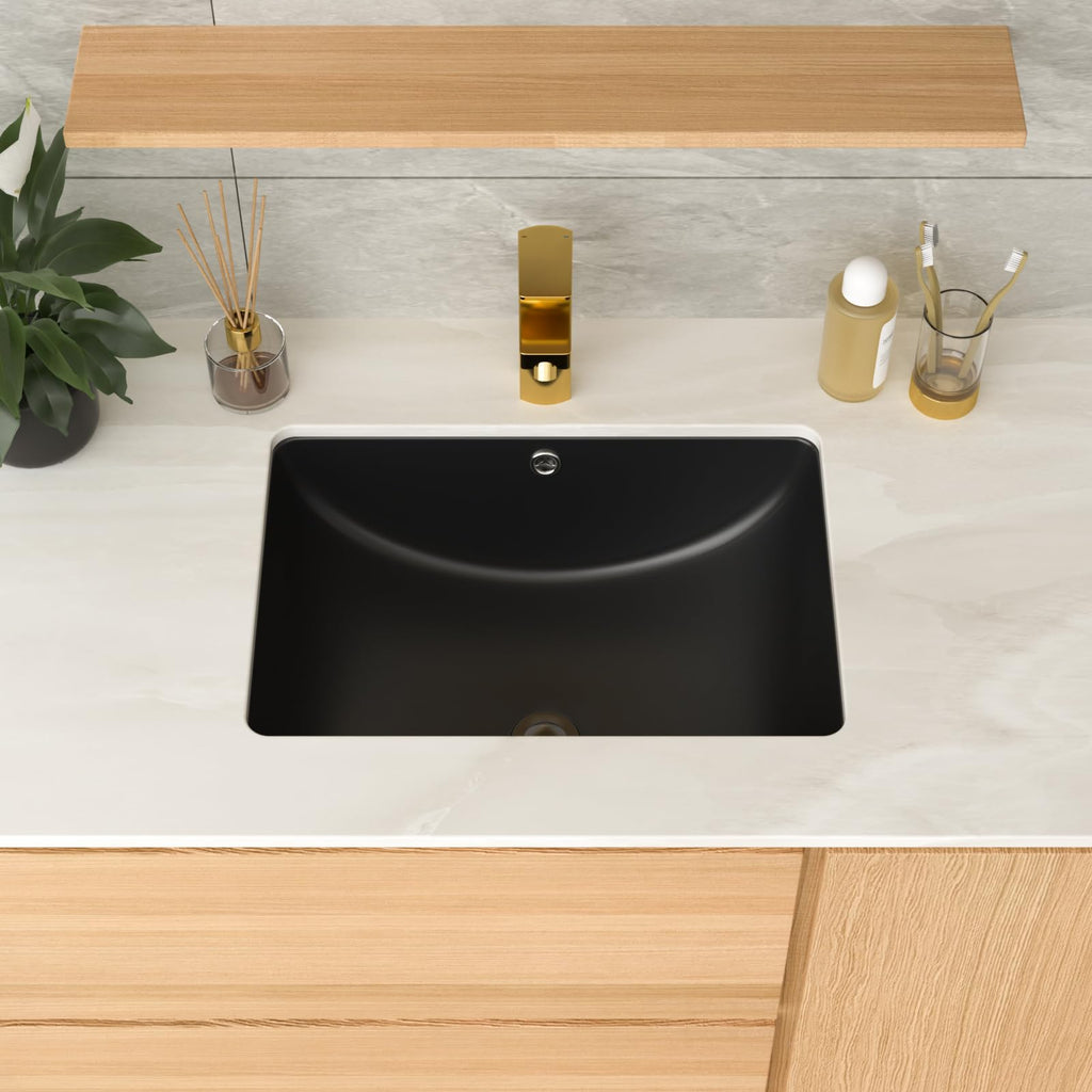 17 Inch Undermount Bathroom Sink Rectangle White