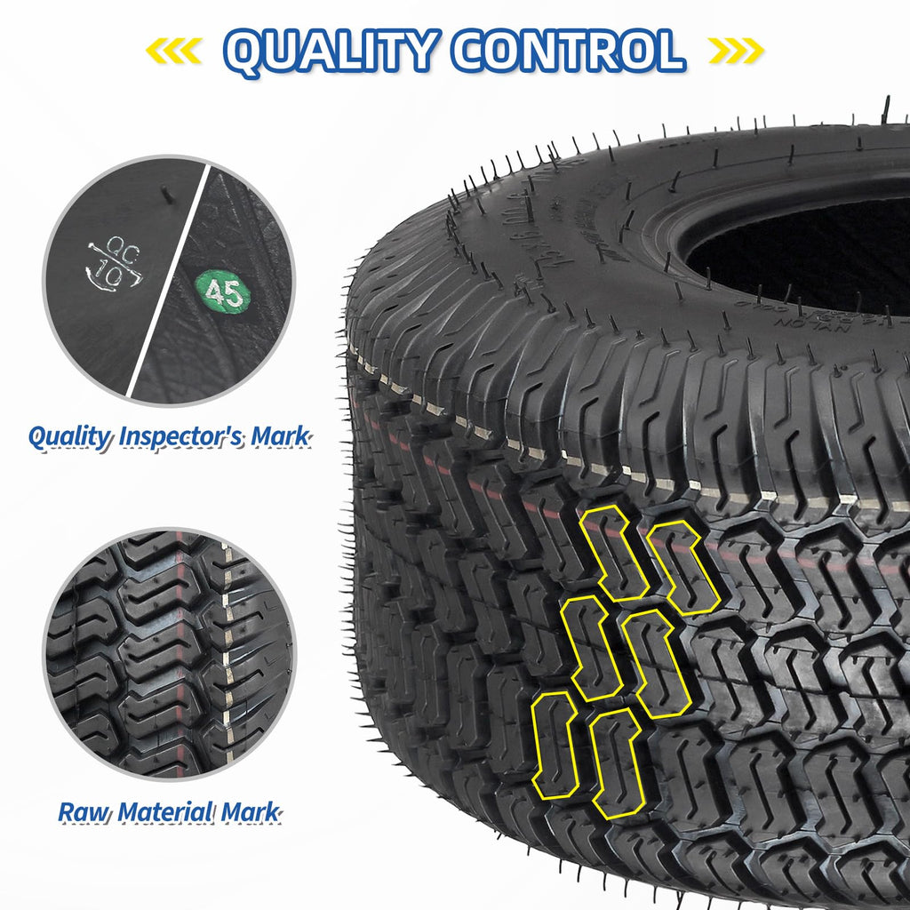 GICOOL 20x12.00-10 Tubeless Lawn Mower Tire for Riding Mower Tractor, 4Ply