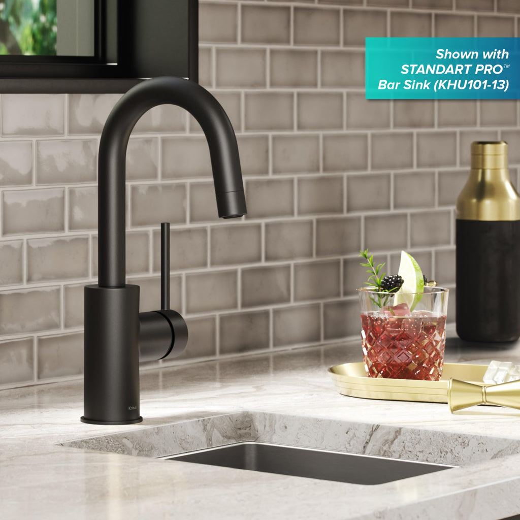 KRAUS Purita 100% Lead-Free Kitchen Water Filter Faucet in Spot Free Antique Champagne Bronze, FF-100SFACB