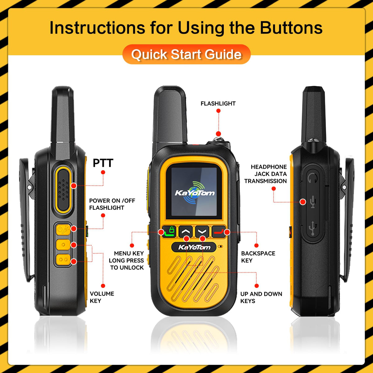 (Lifetime Free) Walkie Talkies Long Range Global Unlimited Range 4G LTE PoC Two-Way Radios (5000+ Miles) Rugged & Dust-Proof Rechargeable for Construction,Truck Fleets,Families (2-Pack and SIM)