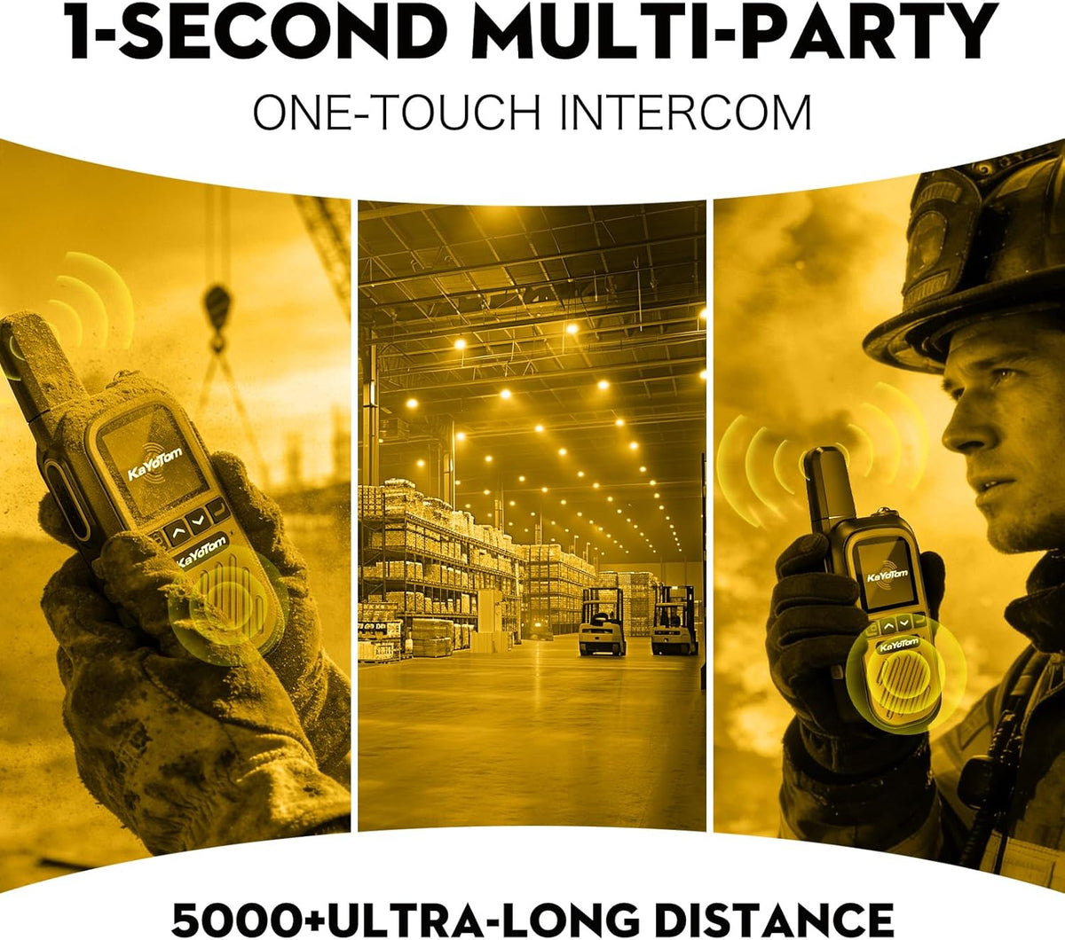 (Lifetime Free) Walkie Talkies Long Range Global Unlimited Range 4G LTE PoC Two-Way Radios (5000+ Miles) Rugged & Dust-Proof Rechargeable for Construction,Truck Fleets,Families (2-Pack and SIM)
