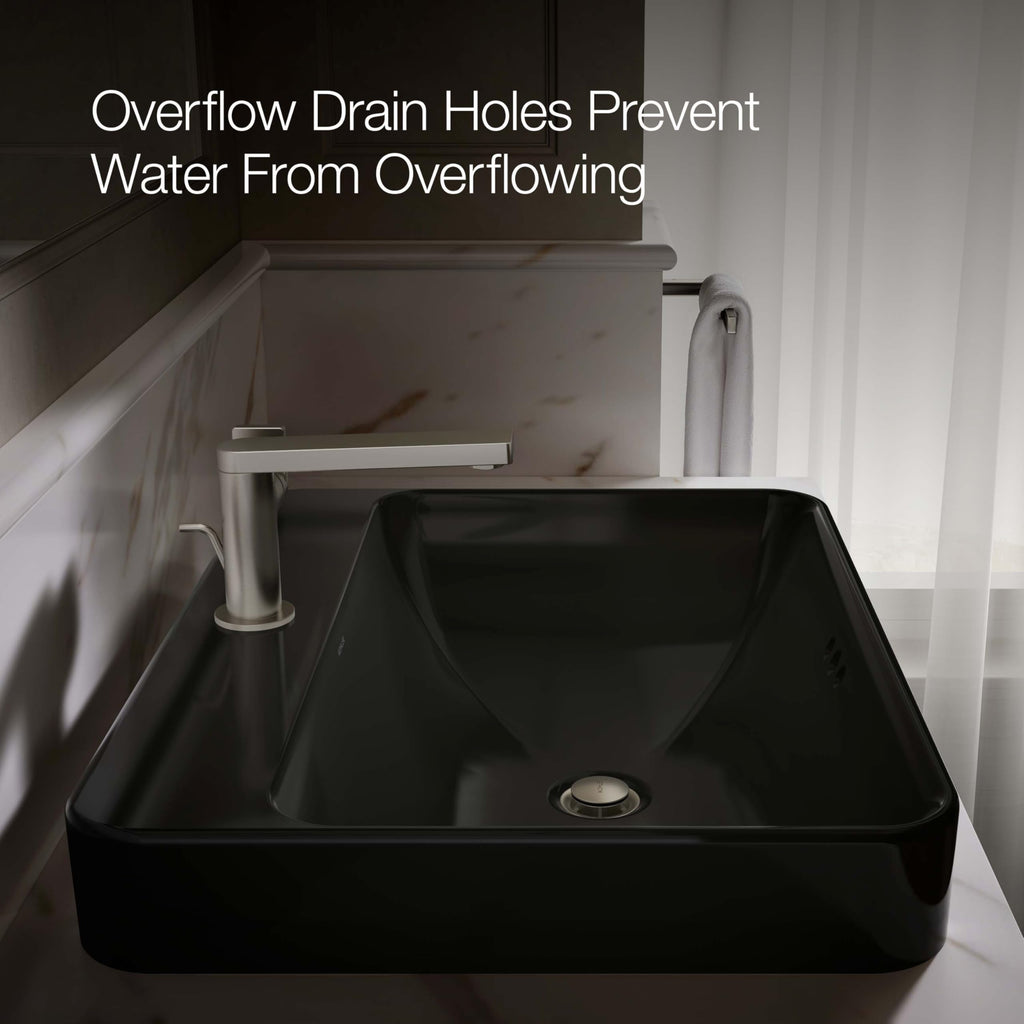 Kohler 2660-1-0 Vox Vessel Bathroom Sink with Single Faucet Hole, One Size, White