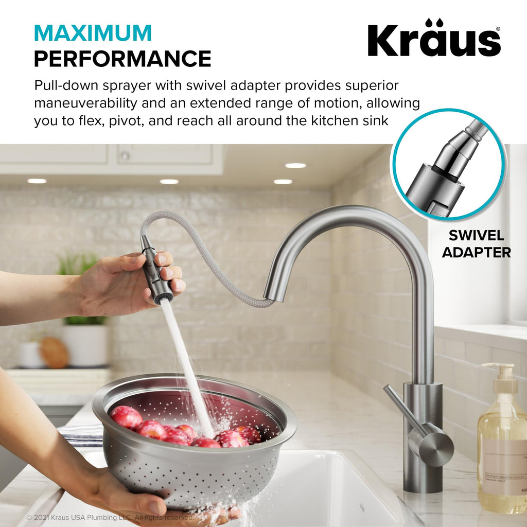 KRAUS Purita 100% Lead-Free Kitchen Water Filter Faucet in Spot Free Antique Champagne Bronze, FF-100SFACB