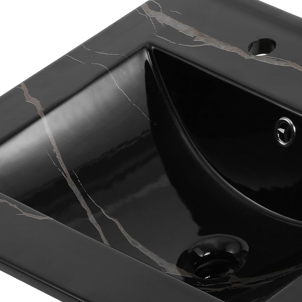 JONATHAN Y Ancillary 30" Bathroom 3-Hole Sink Top, White