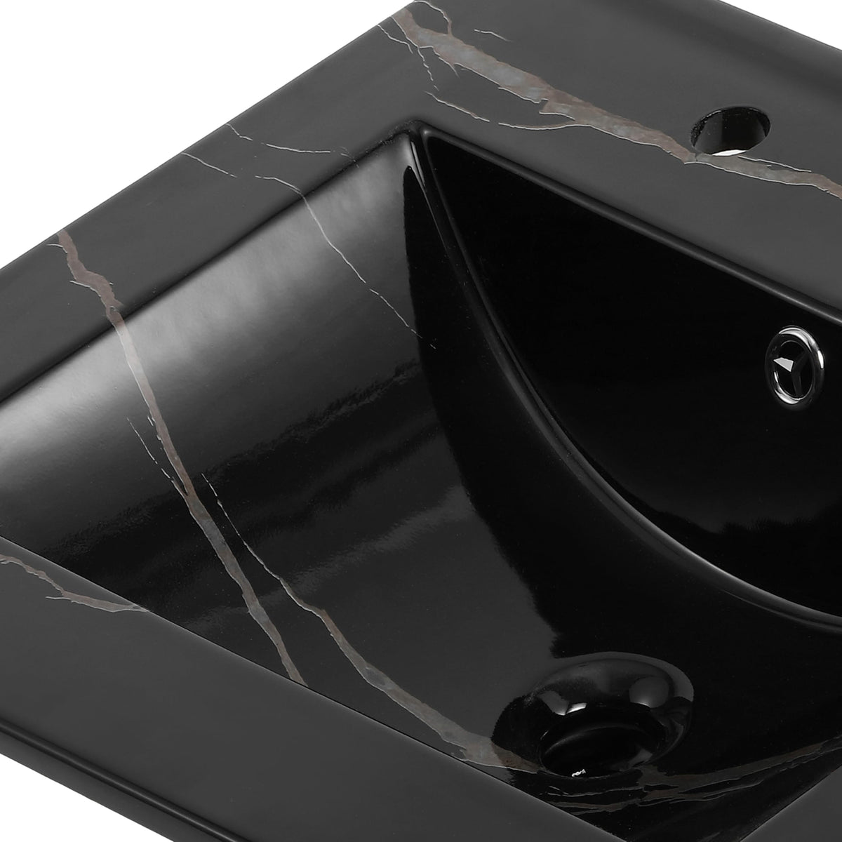 JONATHAN Y Ancillary 30" Bathroom 3-Hole Sink Top, White