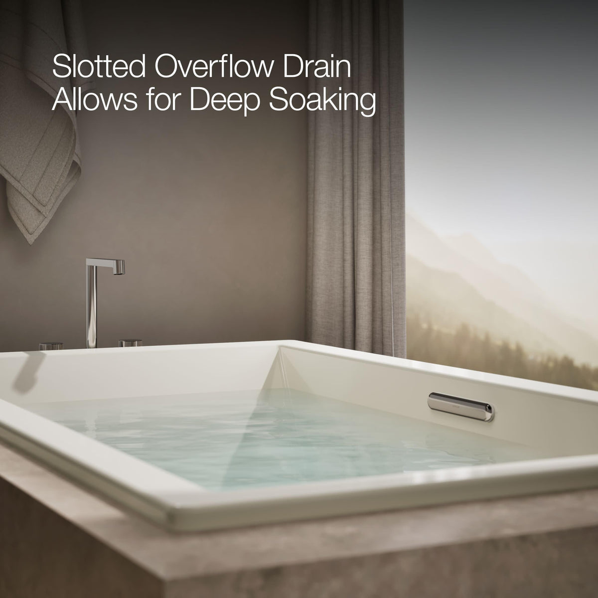 Kohler 1137-0 UnderscoreÂ® 72" x 42" drop-in bath, White