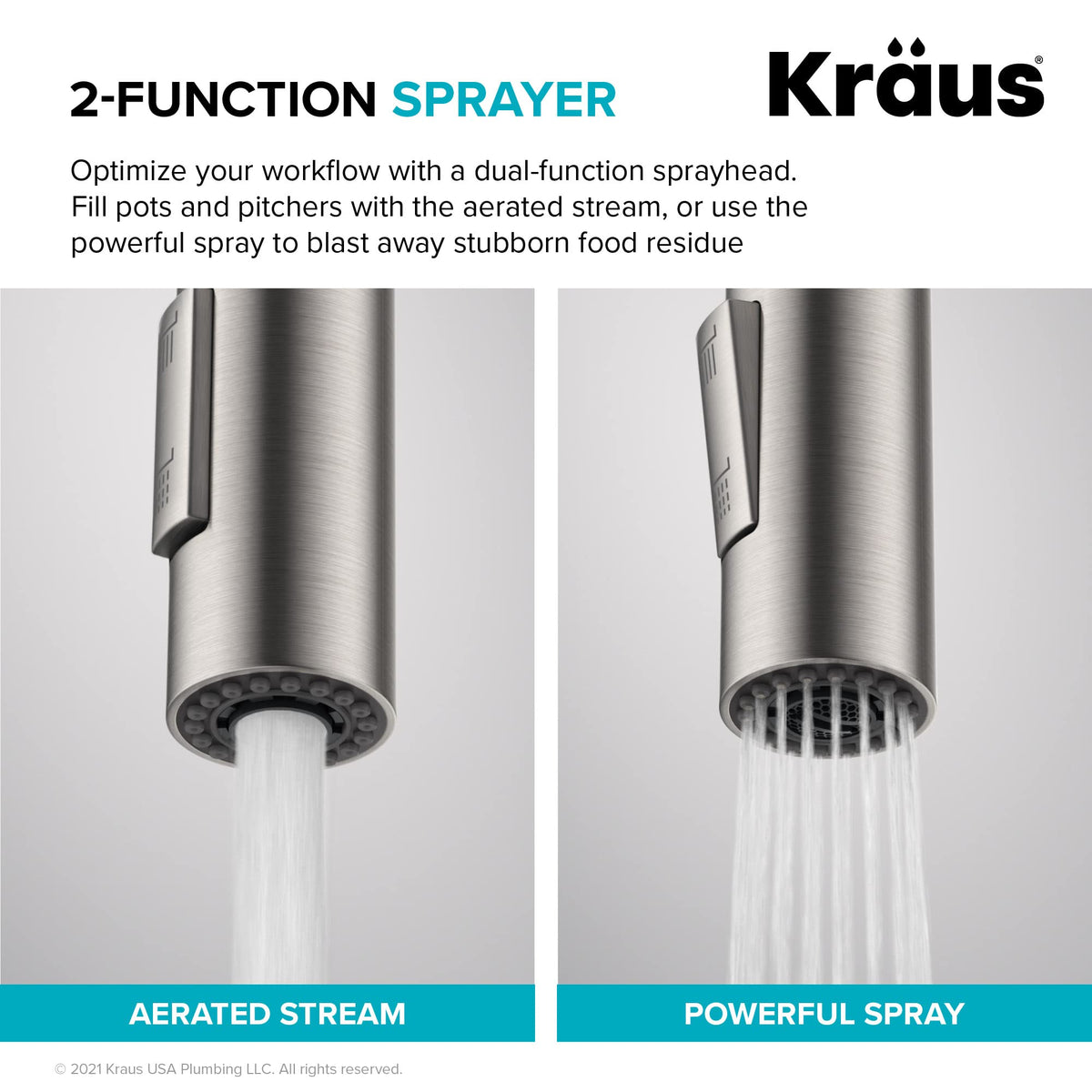 KRAUS Purita 100% Lead-Free Kitchen Water Filter Faucet in Spot Free Antique Champagne Bronze, FF-100SFACB